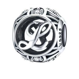 925 Sterling?Silver L Charm